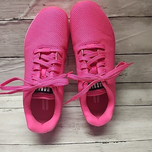 NOBULL Mens 6.5 Womens 8 Neon Pink Mesh Training Shoes Sneakers - Picture 4 of 11